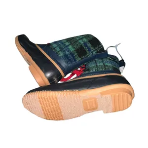 Lands' End NWT Insulated Sherpa Fleece Lined Duck Boots Evergreen Blackwatch Plaid thumbnail 8