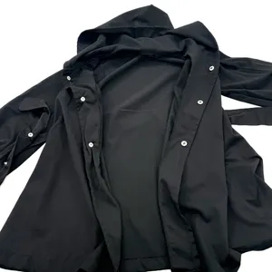 Drop Shoulder Jacket Coat Trench Cardigan Blouse Loose Slim Waist Bomber Top thumbnail 8
