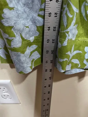 Maeve by Anthropologie London Green Blue Floral Wide Leg Pants size XS EUC thumbnail 5