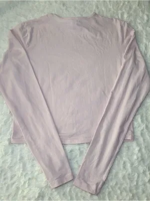 SKIMS Long Sleeve Tee in Light Pink thumbnail 3