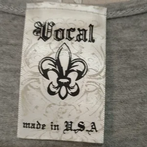 VOCAL Grey and Black Aztec Embroidered Tank with Lace and Jewel Detail thumbnail 5