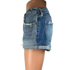 Abercrombie & Fitch Harper Low Rise Distressed Frayed Denim Jean Shorts Size 4 thumbnail 2