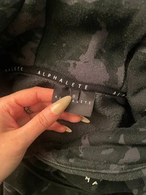 Alphalete Cropped Hoodie Camo thumbnail 3