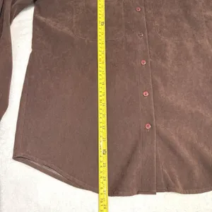 CB‎ Carry Back Womens Faux Suede Shirt 6 Brown Button Front Western 90s Vintage thumbnail 8