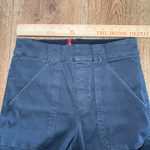 Spanx Gray Cargo Skinny Pants Stretch Twill Womens Size Large Tall Elastic Waist thumbnail 4