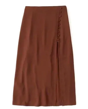 Abercrombie Button Midaxi Skirt thumbnail 1