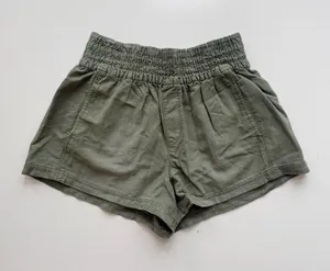 Aerie Babewatch High Waisted Pull-On Shorts size M Olive Green thumbnail 1