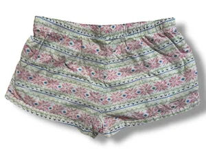 Aerie Fair Isle Print Pajama Shorts Women’s Small‎ Cotton Modal Lounge thumbnail 1