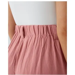 Halara XS High Waisted Pocket Wide Leg Flowy Solid Palazzo Casual Linen Pants thumbnail 5