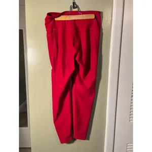 Old Navy Women's Elevate Legging Go Dry Side Pockets Red Active High Rise thumbnail 7
