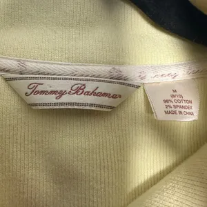 Tommy Bahama Womens Pastel Yellow Quarter Zip Pullover Sweatshirt‎ Size M thumbnail 3