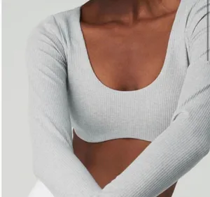 Alo Yoga Ribbed Long Sleeve Crop thumbnail 3