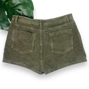 Lulus Cooler Days Corduroy Skort | Skirt in Olive Green thumbnail 4