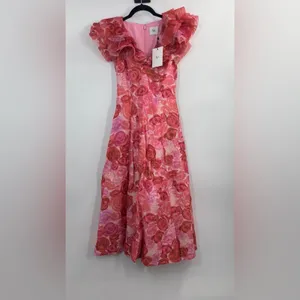 Aje Enchanted Floral Plunge Midi Dress AU4/US0 thumbnail 7