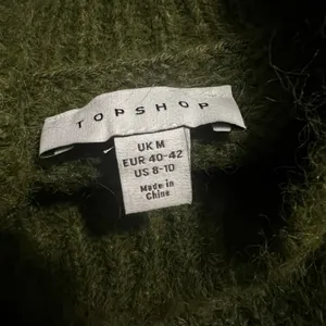 Topshop Green Knit Mock Neck Sweater Dress Long Sleeve Casual Cozy Fall Size M thumbnail 8