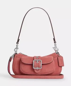 Coach CDB12 Ashton Mini Shoulder Bag Crossbody Handbag Pink/Silver thumbnail 1