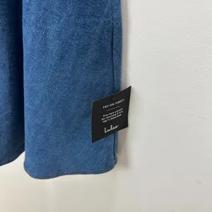 Lulus Considered Charisma Blue Chambray Bustier Mini Dress Cute A Line Large NWT thumbnail 13