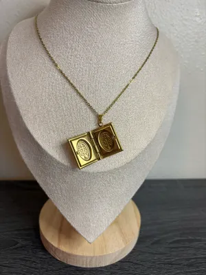 Handmade Gold Book Locket Necklace | Waterproof & Tarnish Resistant thumbnail 5