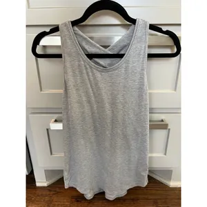 Athleta Womens Essence Tie Tank Grey Size Small Workout Top thumbnail 2