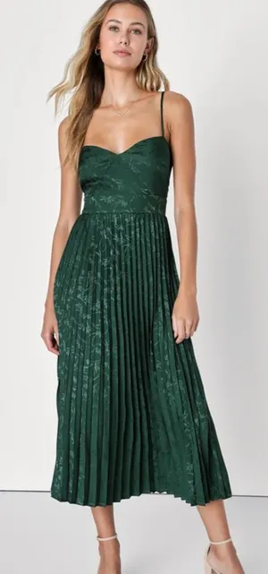 Emerald Midi Lulus Dress thumbnail 1