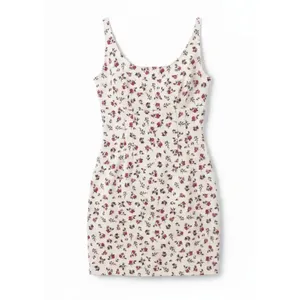 No Boundaries Womens Denim Dress Size M Ditsy Floral Print Mini Tank Sleeveless thumbnail 2