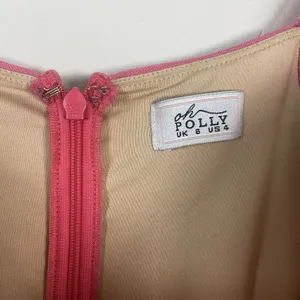Oh Polly Hot Pink Stretch Bodycon Long Sleeve Ruched Party‎ Mini Dress Size 4 thumbnail 3