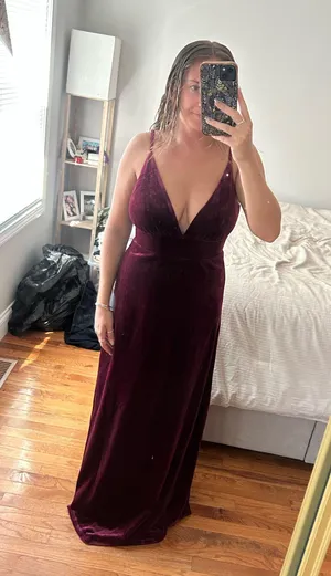 Lulus Maroon Velvet Dress thumbnail 5