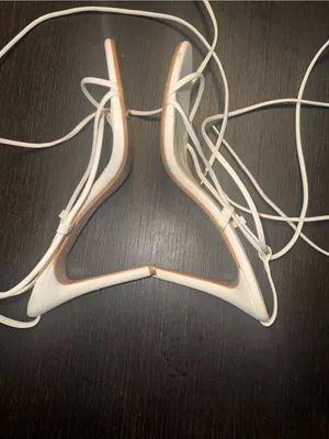 PrettyLittleThing White Lace-Up Strappy Heeled Sandals thumbnail 2