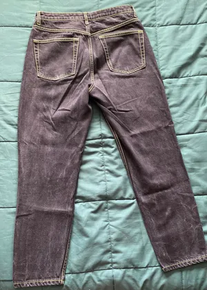 Contrast Stitch Mom Jeans thumbnail 3