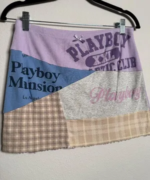 Playboy by PacSun Patchwork Miniskirt thumbnail 1