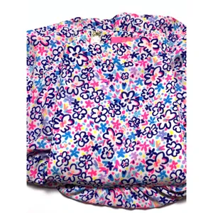 Lilly Pulitzer Womens 8 Floral Ruffle Mini Skirt Pink Blue Tiered Lined thumbnail 8