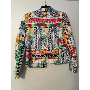 Harvé Benard Benard Holtzman Novelty Print Blazer Sailboat Scenic Multi‎ Color 8 thumbnail 4