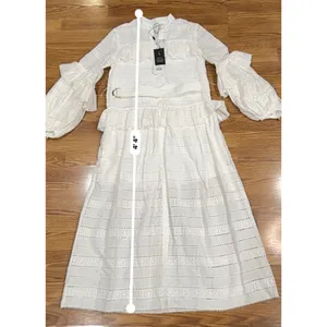 Acler Valentine Ivory Broderie Anglaise Cotton Midi Dress Long Sleeve 2 thumbnail 5