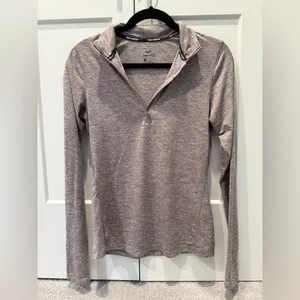 XS light purple Nike quarter-zip dri-fit running thumbnail 2