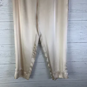 Vtg. Hartschaffner & Marc beige 100% silk high waisted pants size 8 (flaws) thumbnail 3