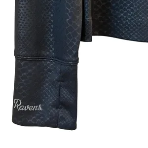 NFL Baltimore Ravens All Sport Couture Womens Black Snakeskin Quarter‎ Zip Large thumbnail 3