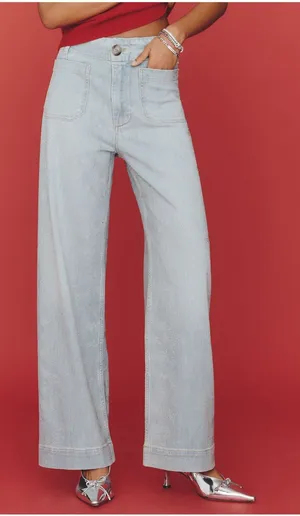 Anthropologie Maeve Collette Full Length Sparkle Jeans- size 26 thumbnail 1