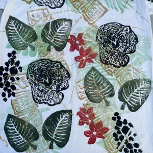 Vintage 90s Nature Cheetah Leopard Floral Safari Maui Hawaii White Graphic AOP T-shirt thumbnail 3