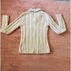 Leo & Nicole Women’s Cable Knit Cotton Sweater Shawl Collar Beige L thumbnail 8