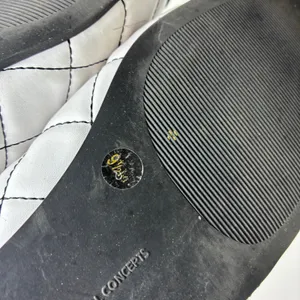 I.N.C. International Concepts White Black Quilted Flats Synthetic Womens sz 9.5 thumbnail 6