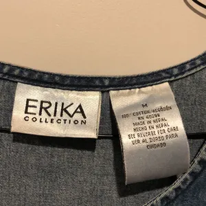 Vintage 90s Y2K Erika Collection Embellished Faded Denim Dress thumbnail 6