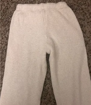 aerie cuffed sweatpants cream thumbnail 2