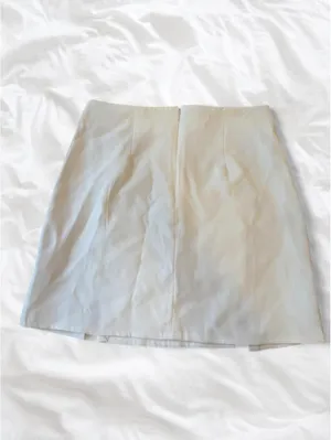 Nasty Gal White Pleated Mini Skirt Size US 4 thumbnail 3