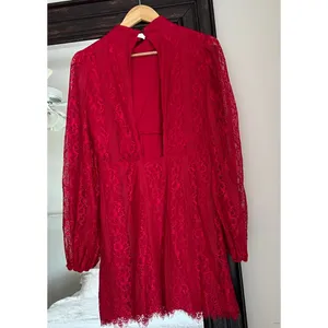 Maeve Red Open Back Mini Dress Size US 6 thumbnail 3