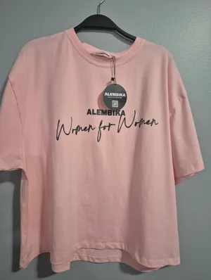 Alembika Women Laganlook art to wear bohemian pink “for Women” Tee - One Size thumbnail 2