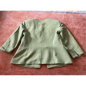 EMILY Linen jacket with buttons and lining M Green Size M thumbnail 8