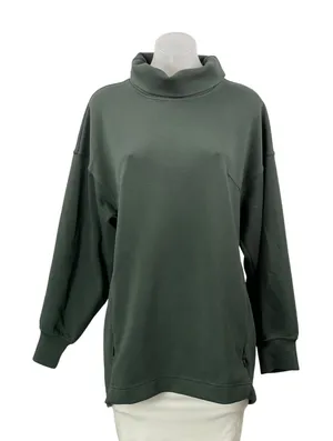 Lululemon Women's Sage Green Long Sleeves Relaxed Turtleneck Sweatshirt Size M thumbnail 1