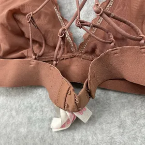 Victorias Secret Brown Lace Strappy Sexy Racerback M Bralette Bra Top Tank thumbnail 6