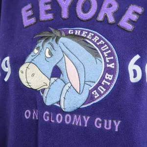 Vintage 90s Disney Store Exclusive Eeyore One Gloomy Guy Purple Sweatshirt thumbnail 4