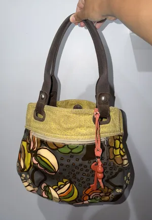 Fossil Key-Per Coated Canvas Tote Handbag Floral Pattern Large Shoulder Bag M thumbnail 1